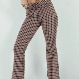 Princess Polly Brown Plaid Corduroy Pants